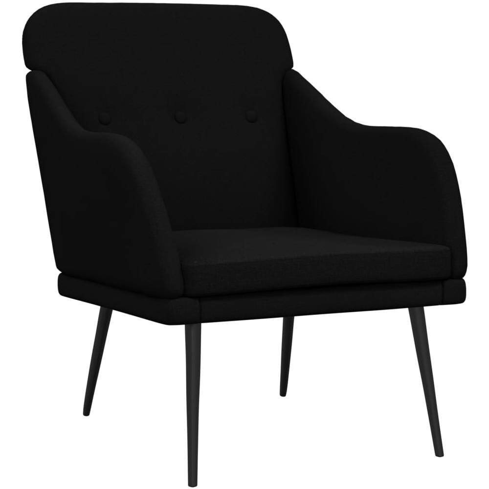 Poltrona Nera 63x76x80 Cm In Tessuto - Foto 2