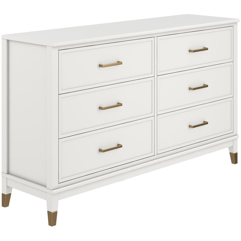 Westerleigh Comò Con 6 Cassetti In Mdf Bianco - Foto 1