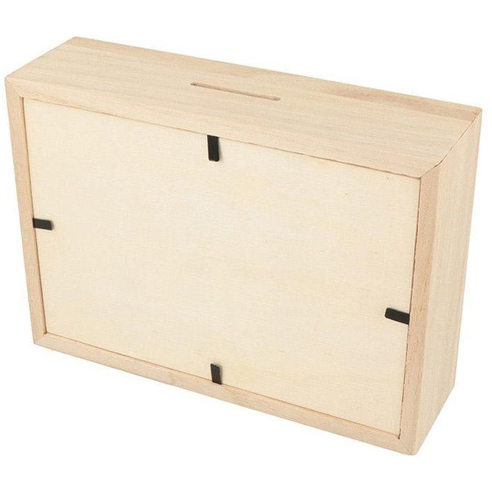 3 Salvadanai In Legno Da Personalizzare 12 X 17 Cm - Foto 1