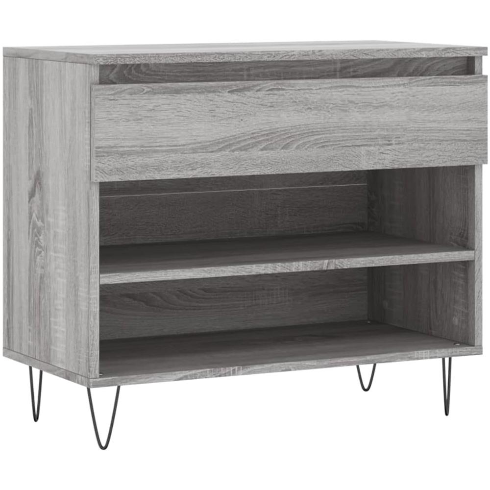 Scarpiera Grigio Sonoma 70x36x60 Cm In Legno Multistrato - Foto 2