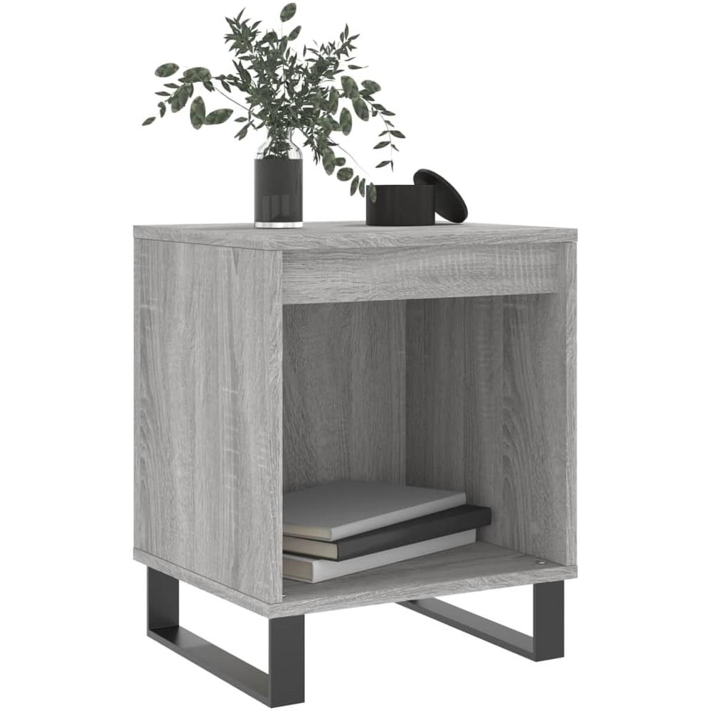 Comodini 2pz Grigio Sonoma 40x35x50 Cm In Legno Multistrato - Foto 3