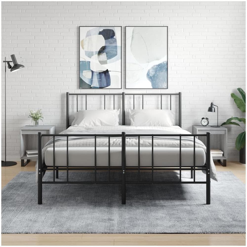 Comodini 2pz Grigio Sonoma 40x35x50 Cm In Legno Multistrato - Foto 1