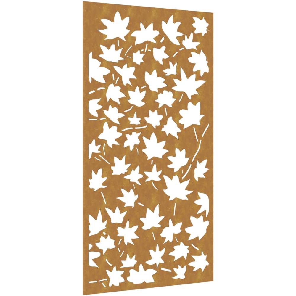 Decorazione Muro Giardino 105x55 Cm Foglia Acero Acciaio Corten - Foto 2