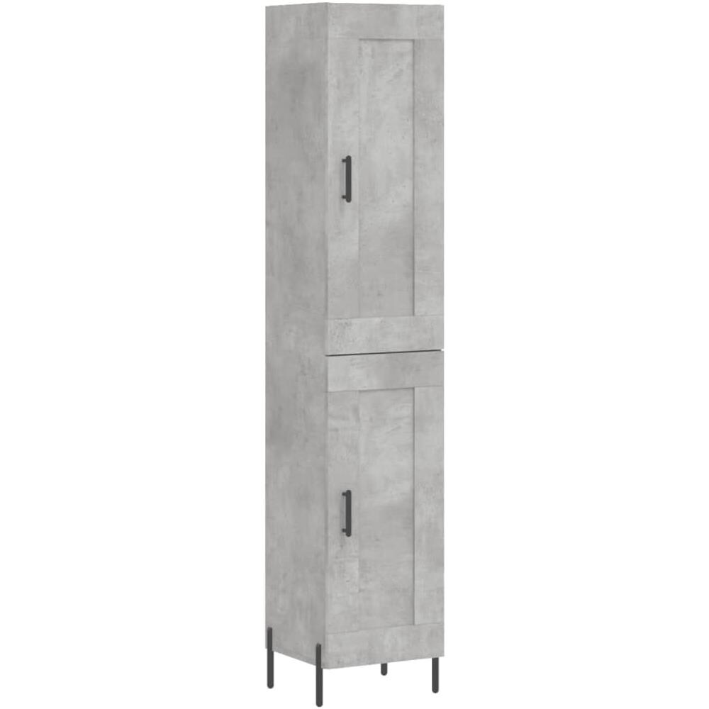 Credenza Grigio Cemento 34,5x34x180 Cm In Legno Multistrato - Foto 2