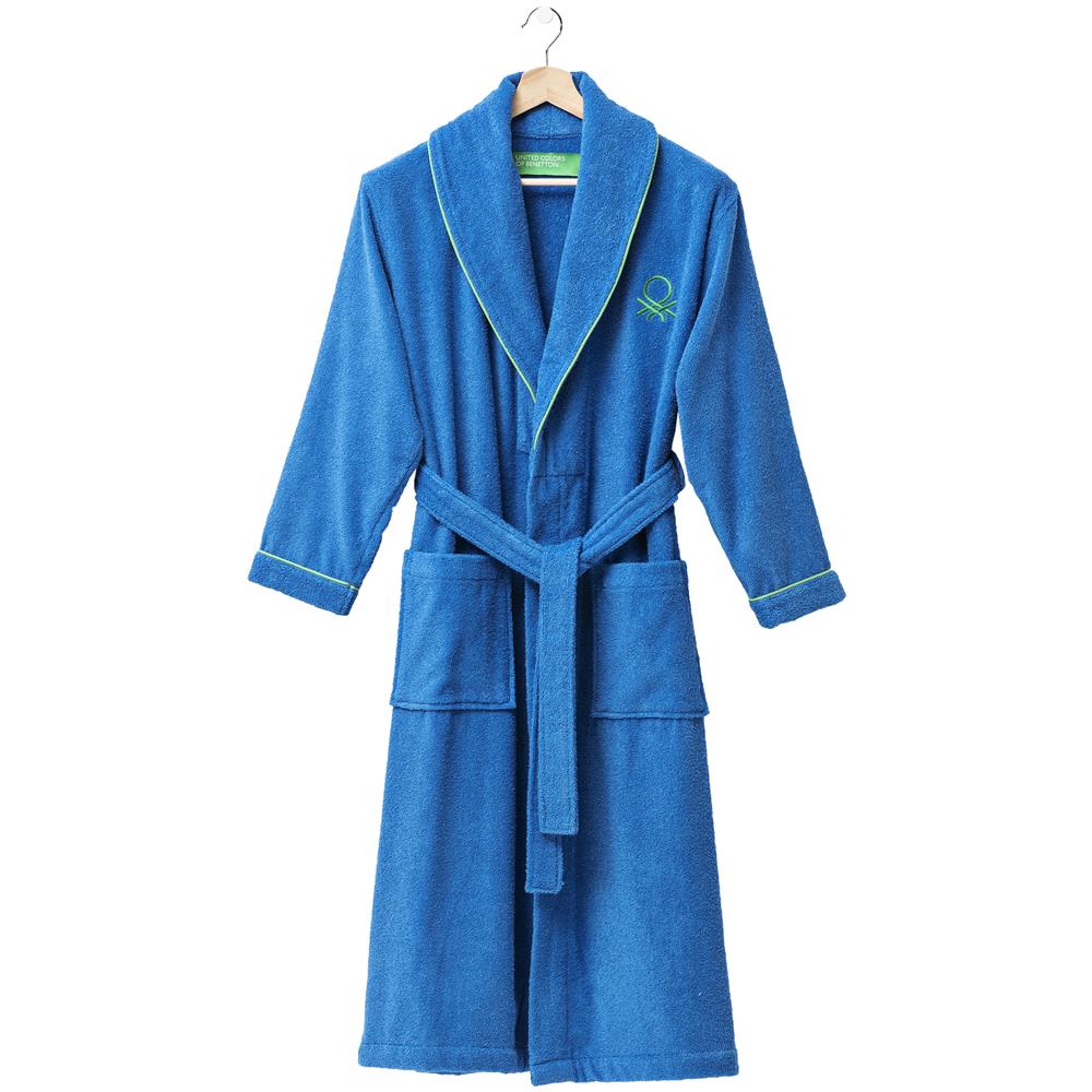 3 Da 360 Gsm Accappatoio 100% Cotone Blu Arcobaleno - Foto 6