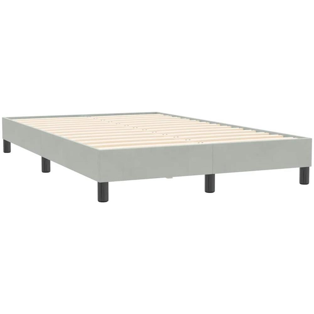 Giroletto senza Materasso Grigio Chiaro 120x210 cm Velluto - Foto 1