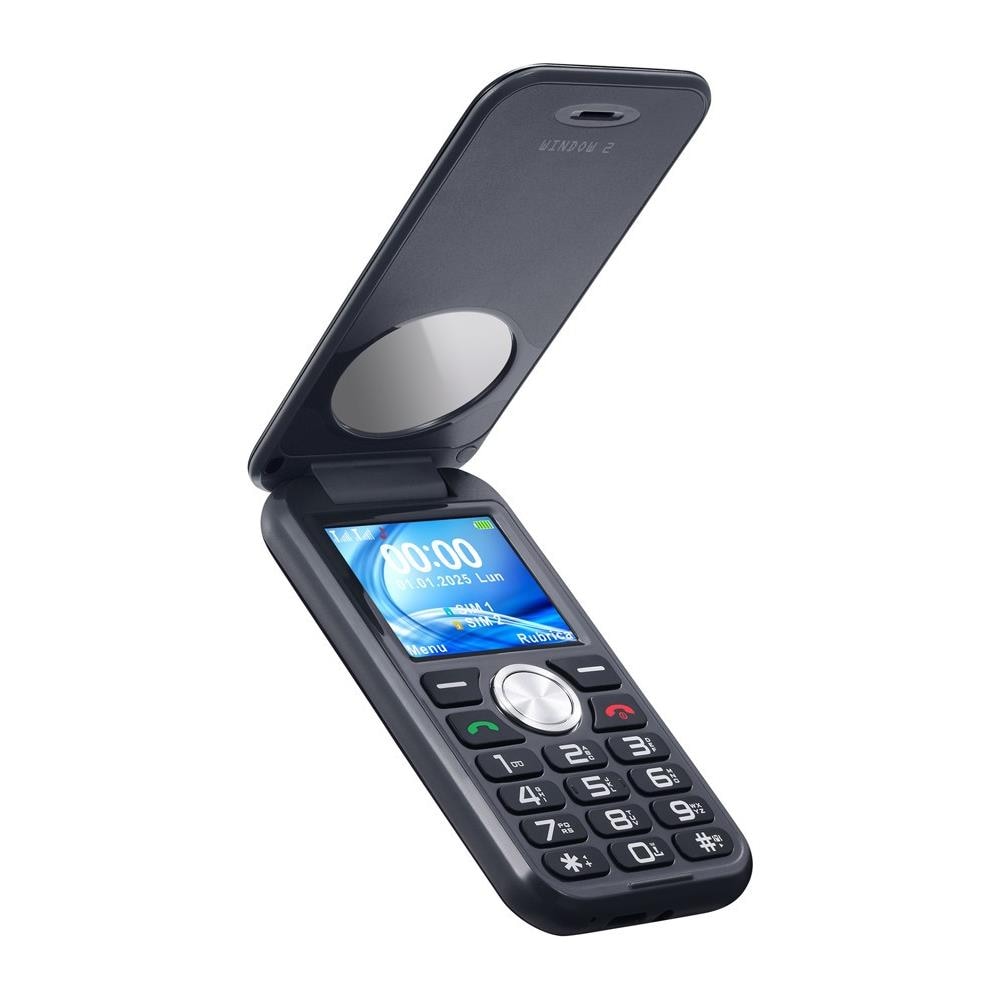 Window Flip 2 32MB Display 2" QVGA Camera 1.3MP DualSim (Nano + Standard) USB Type-C 800mAh Black - Foto 3