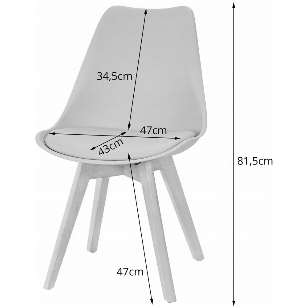 Set tavolo rotondo KOVA 60 cm bianco con 2 sedie RIXK nere - Foto 2