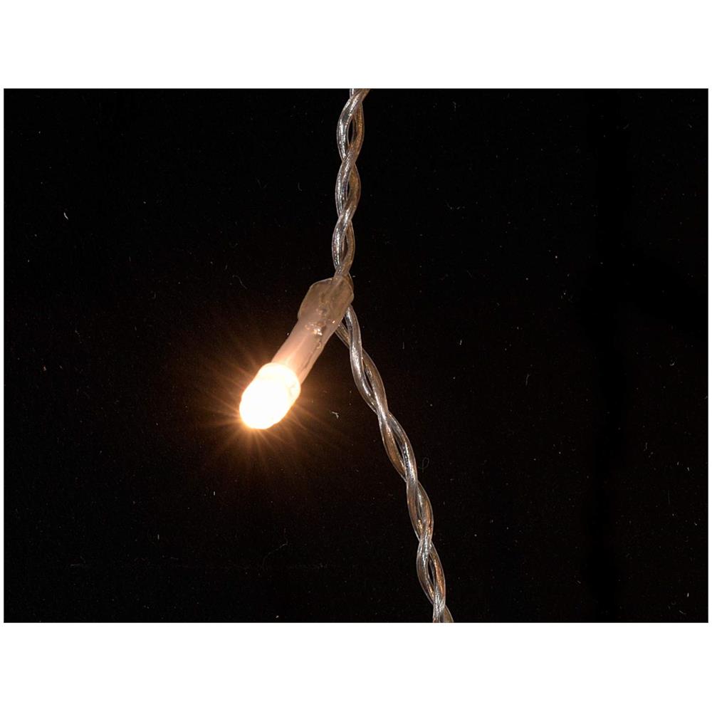 Tenda Di Luci Natalizie Con 300 Led Color Bianco Caldo Per Interni Ed Esterni - Foto 2