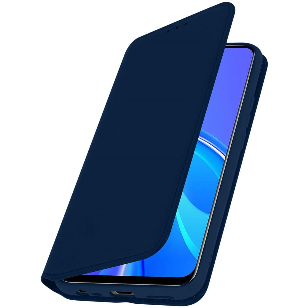 Custodia Xiaomi Redmi 9 Portacarte Funzione Supporto Similpelle Liscia Blu - Foto 5