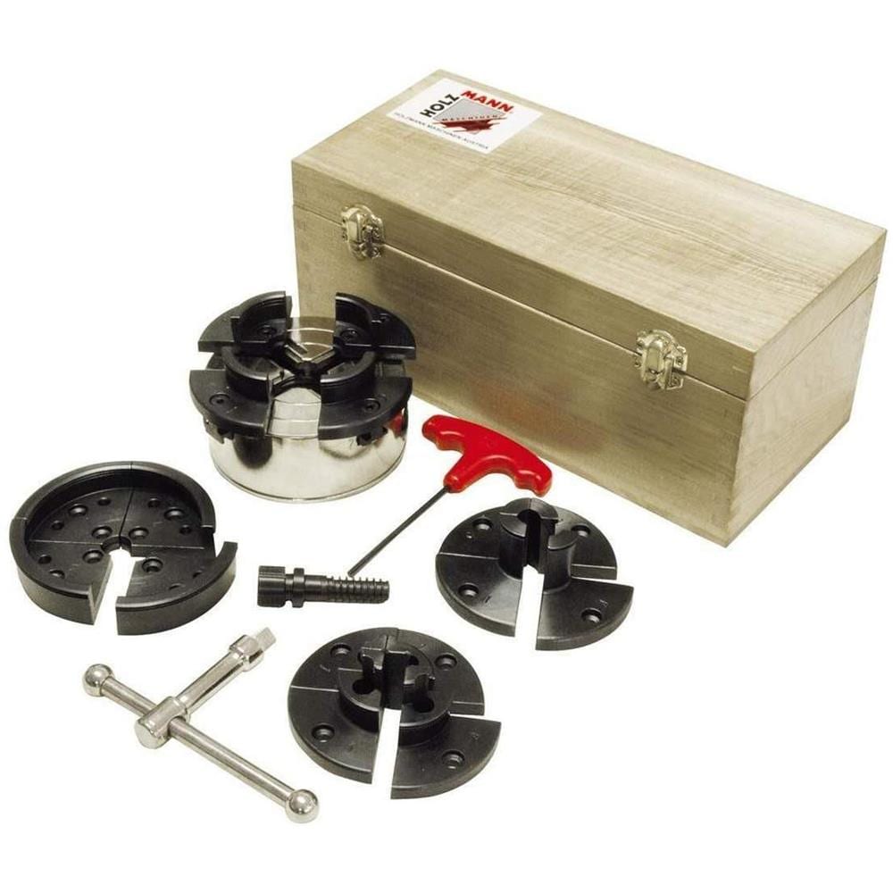 Kit Mandrino Professionale A 4 Griffe M33 X 3,5 Per Tornio Legno Holzmann Dp 95 - Foto 2