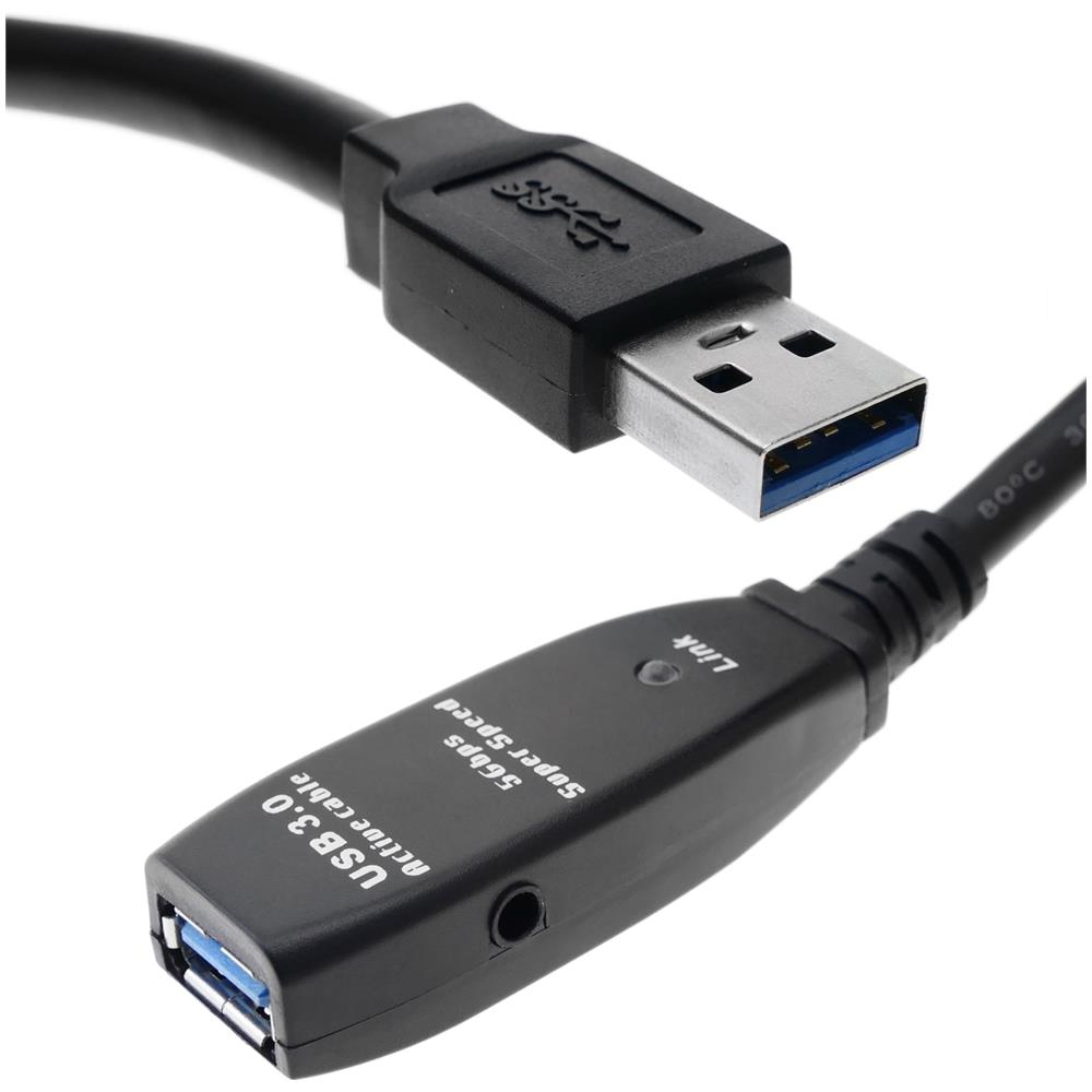 Cavo di prolunga USB 2.0 Estensione di 15m connettore A maschio-femmina con alimentazione