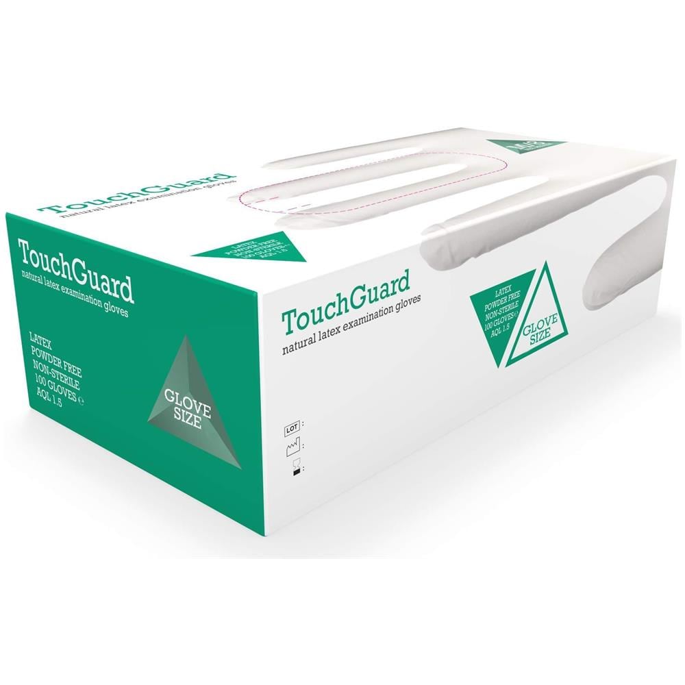 Naturale In Lattice Monouso Guanti Senza Polvere Scatola Di 100 Piccoli - Foto 1