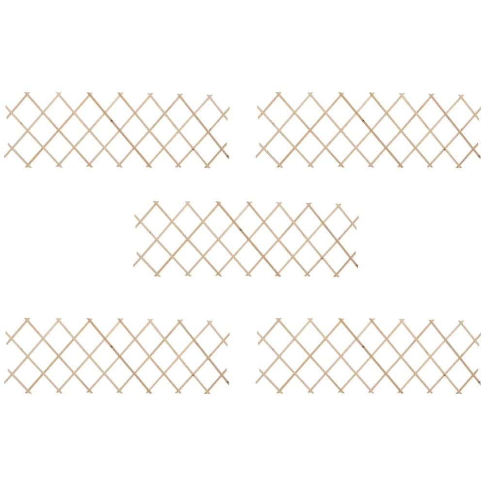 Recinzione A Traliccio 5 Pz In Legno Di Abete 180x60 Cm - Foto 1