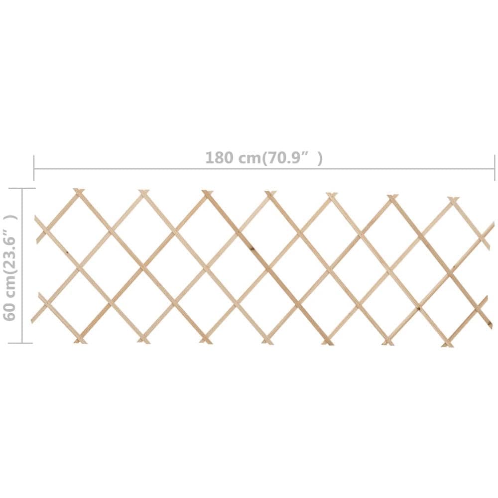 Recinzione A Traliccio 5 Pz In Legno Di Abete 180x60 Cm - Foto 9