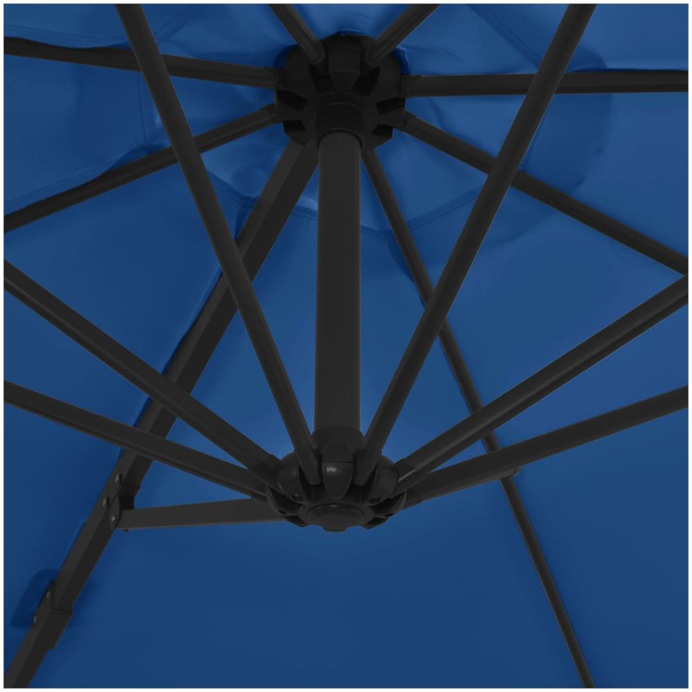 Ombrellone A Sbalzo Con Palo In Acciaio 300 Cm Azzurro - Foto 2