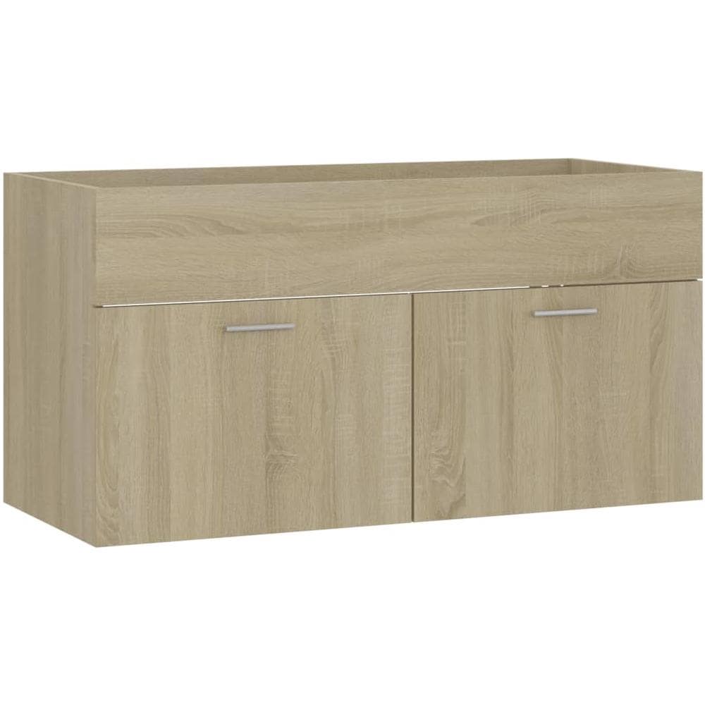 Mobile Sottolavabo Rovere Sonoma 90x38,5x46cm Legno Multistrato - Foto 2