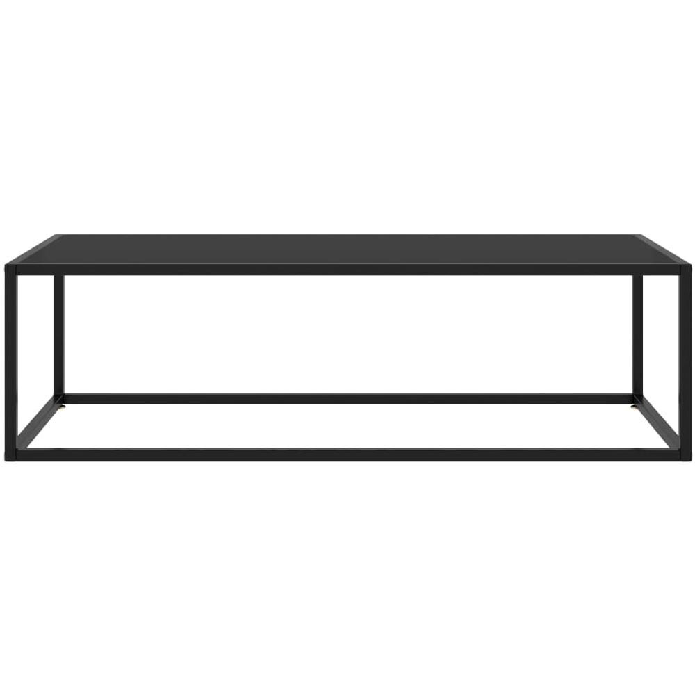 Tavolino Da T Nero Con Vetro Nero 120x50x35 Cm - Foto 2