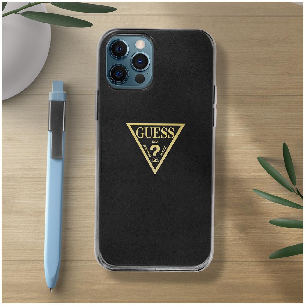 Cover Iphone 12 Pro Max Effetto Metallico Metallic Series Nera - Foto 3