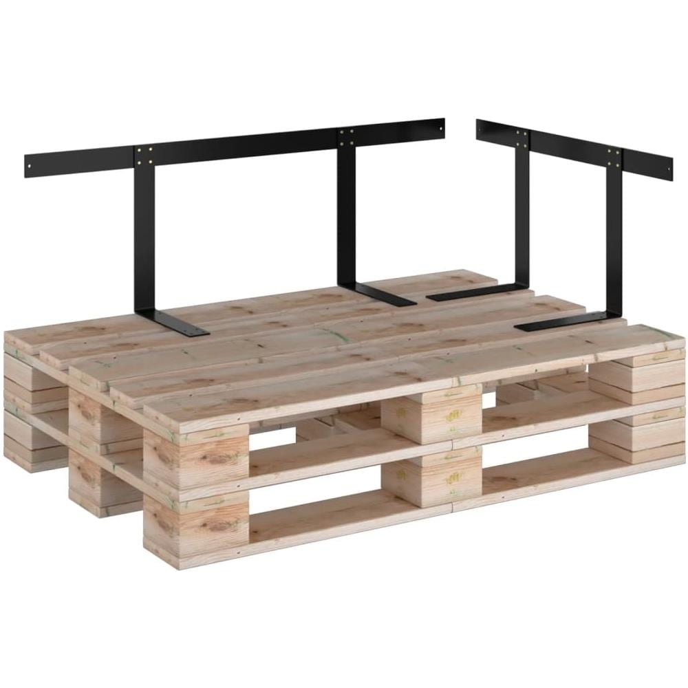 Schienale per Divano a Pallet Nero 110 cm in Ferro - Foto 2