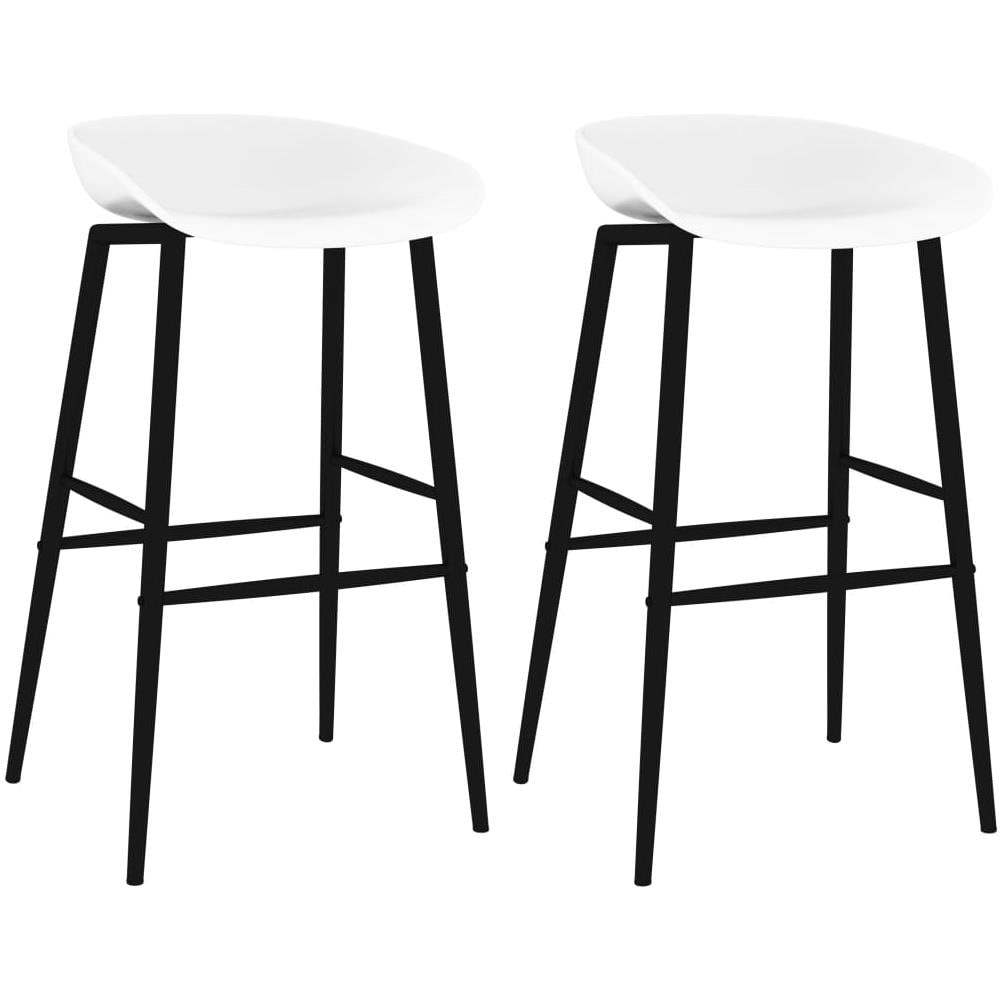 Sgabelli da Bar 2 pz Bianchi - Foto 1