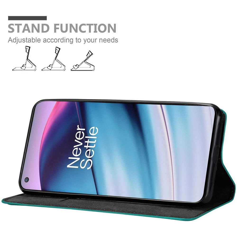 Custodia Compatibile Con Oneplus Nord Ce 5g In Turchese Petrolio - Coperchio Protettiva Con Chiusura Magnetica, Funzione Stand E Tasca Per Le Carte - Foto 2