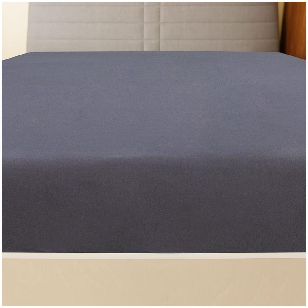 Lenzuolo Con Angoli Jersey Antracite 100x200 Cm Cotone - Foto 3