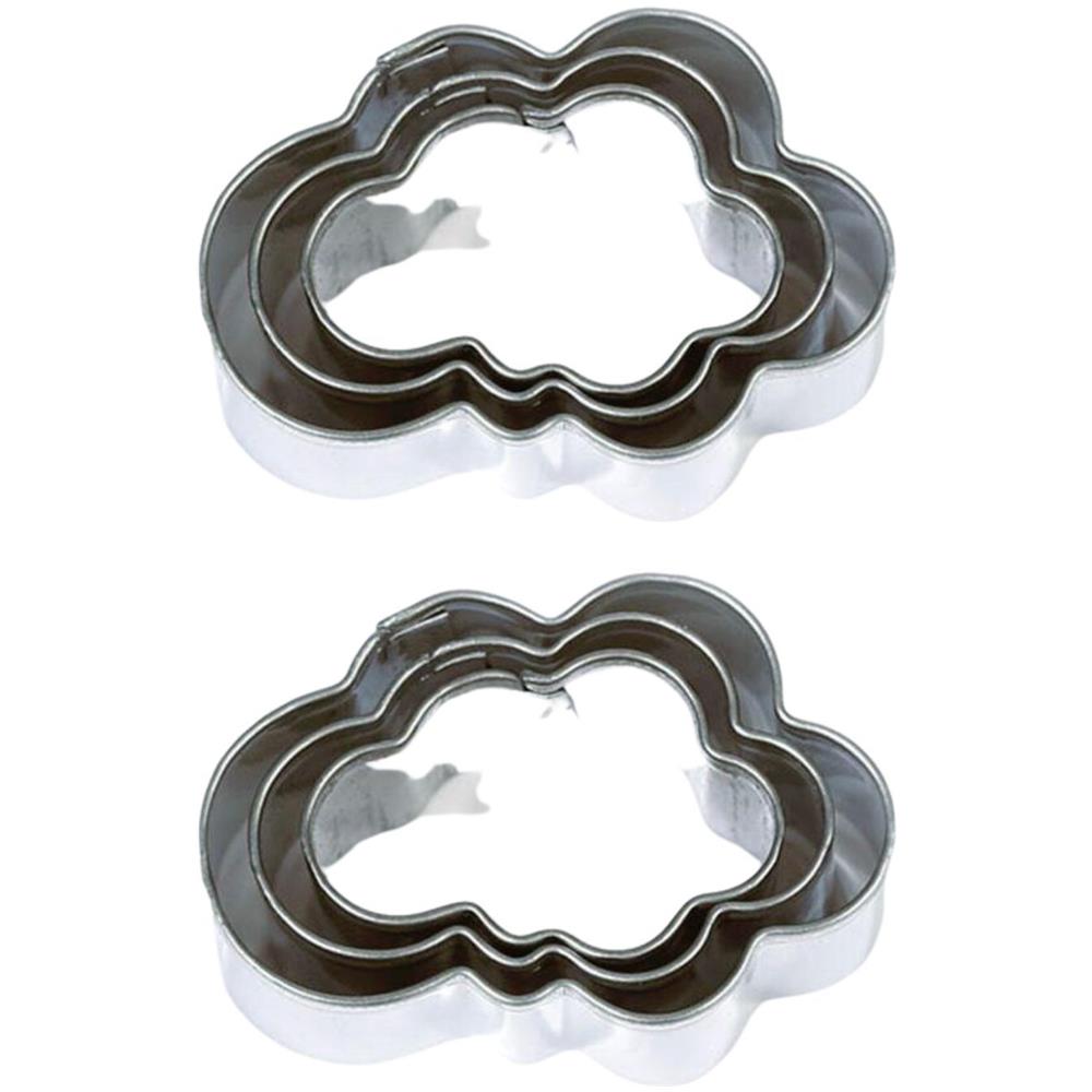 6 Mini Tagliabiscotti In Acciaio Inox - Nuvole - Foto 1