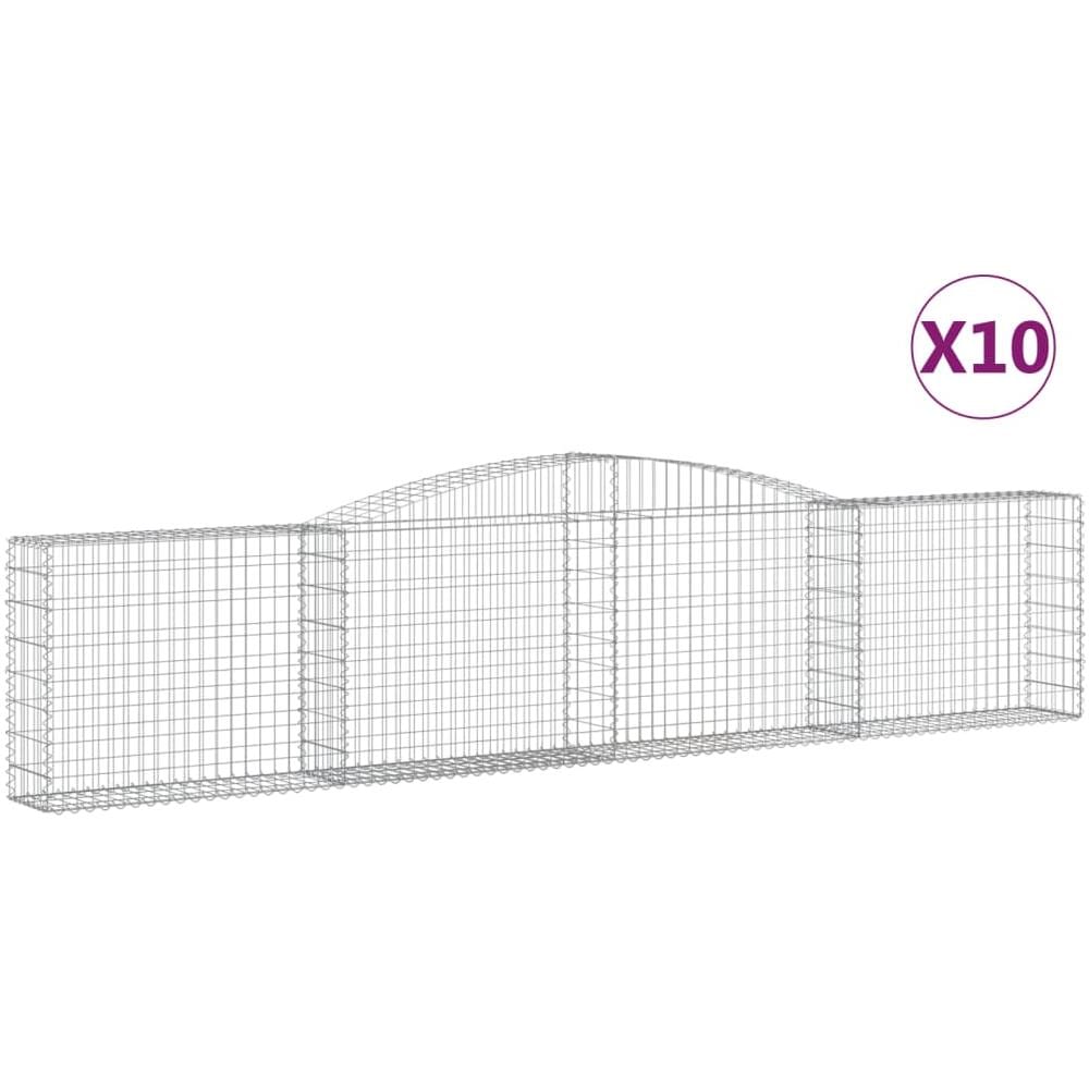 Cesti Gabbioni Ad Arco 10 Pz 400x30x80/100 Cm Ferro Zincato - Foto 1