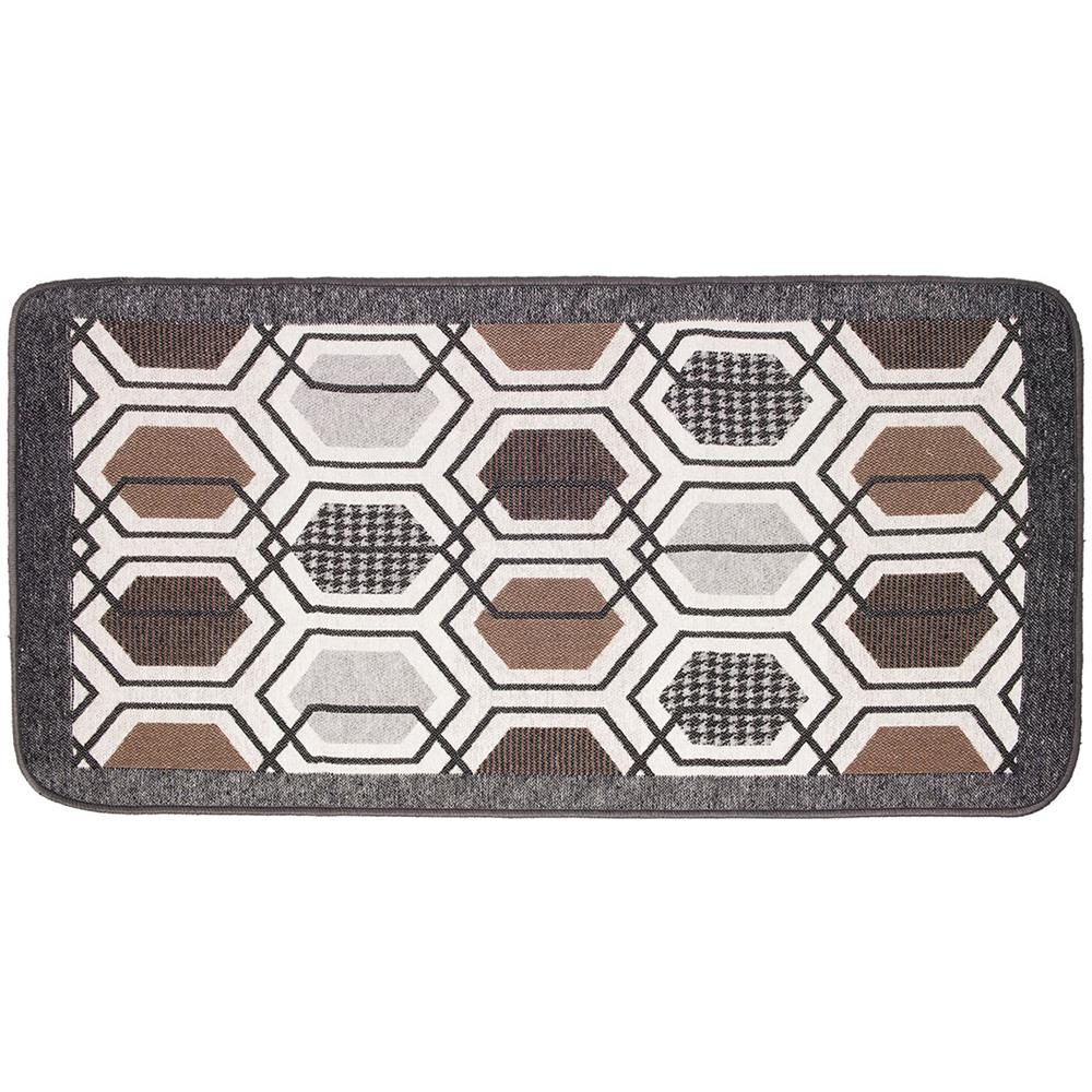 Tappeto Bagno Doccia Antiscivolo Mod. Vietri Tappetino Super Assorbente Cotone Pelo Corto 60x170 Marrone - Foto 1