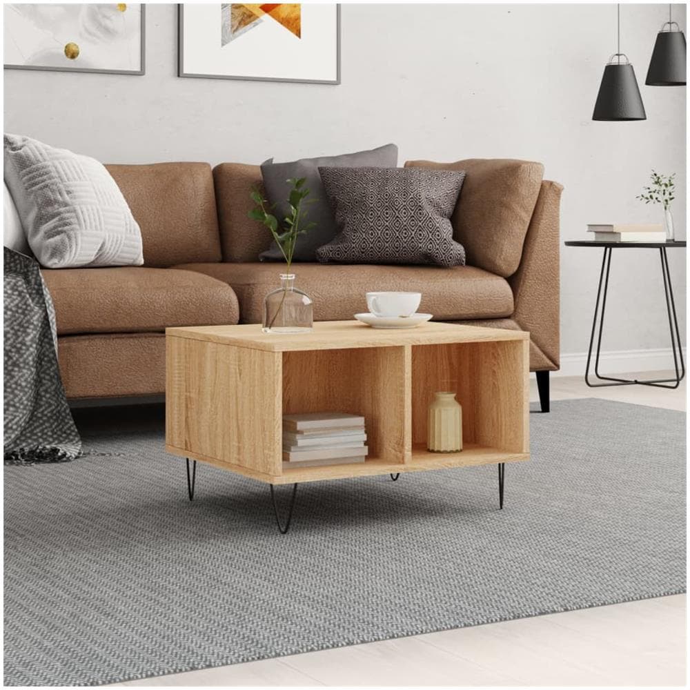 Tavolino Salotto Rovere Sonoma 60x50x36,5 Cm Legno Multistrato - Foto 1