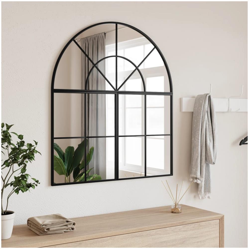 Specchio Da Parete Nero 80x40 Cm Arco In Ferro - Foto 1