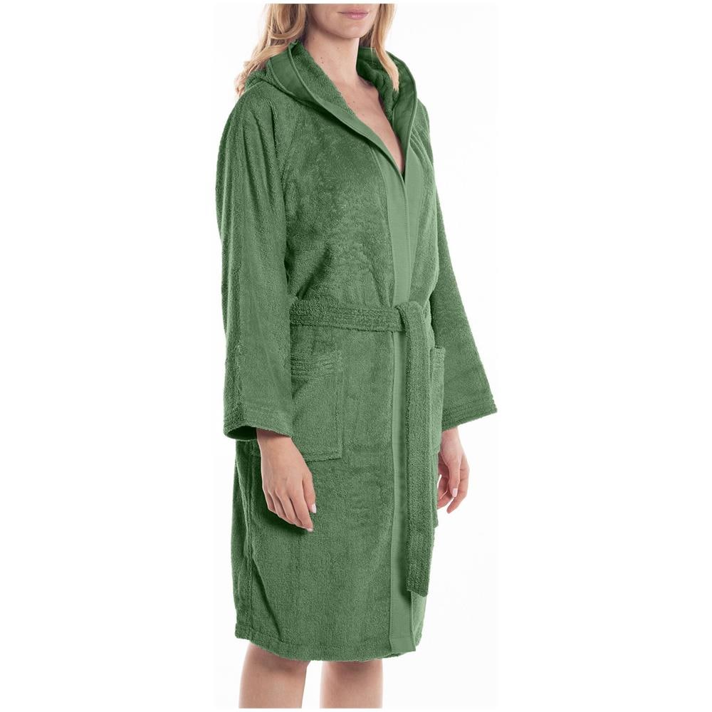 Accappatoio Con Cappuccio Spugnissima Soft In Cotone Colore Verde Misura Xxl - Foto 3