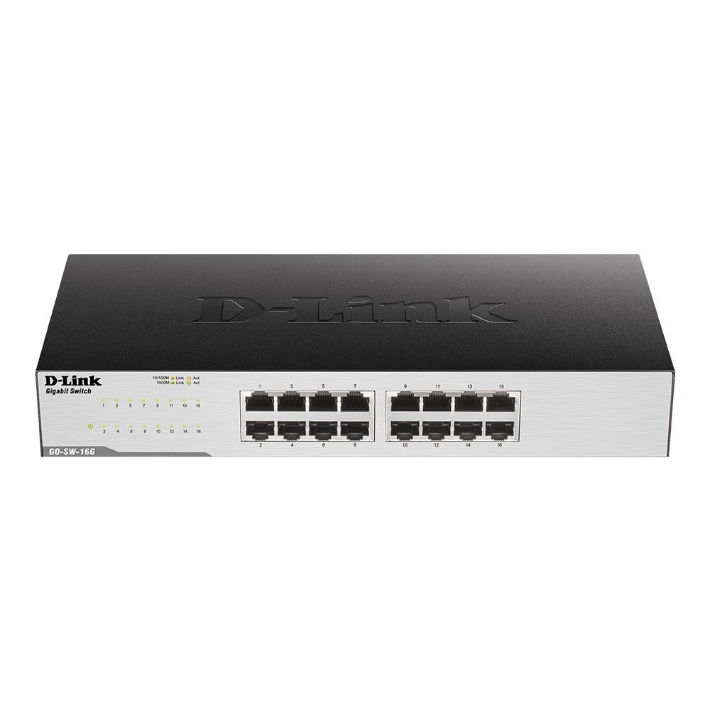 GO-SW-16G Switch 16 Porte Gigabit Serie Dlinkgo 16 x 10/100/1000 Nero / Antracite - Foto 1