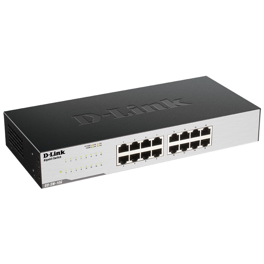 GO-SW-16G Switch 16 Porte Gigabit Serie Dlinkgo 16 x 10/100/1000 Nero / Antracite - Foto 2