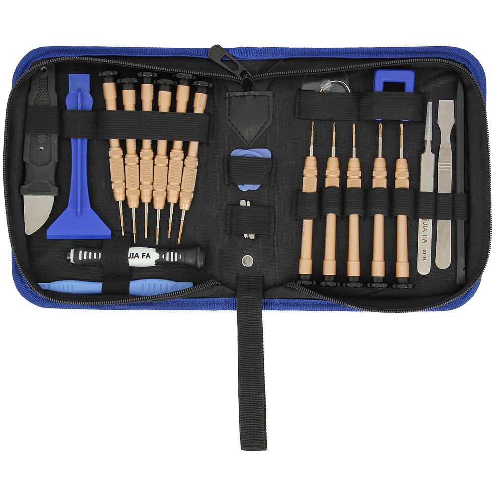 Kit Universale Utensili Riparazione Smartphone / tablet Set 24 Pezzi Nero - Foto 1