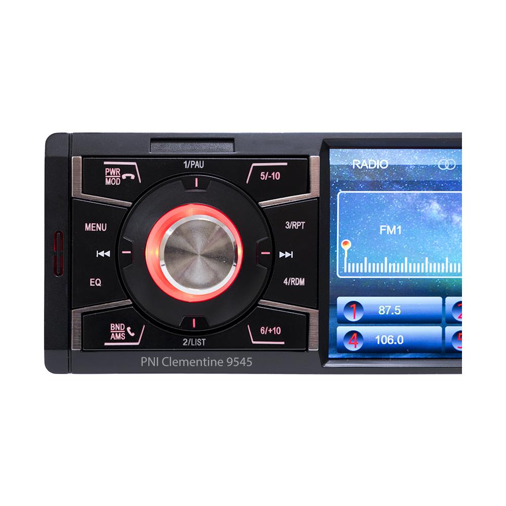 Autoradio Clementine 9545 1din Display 4"" 50wx4 Bluetooth Radio Fm Sd Usb 2 Rca Video In / out - Foto 2