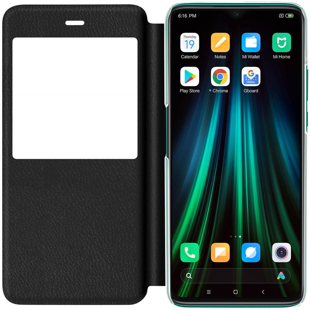 Custodia Xiaomi Redmi Note 8 Pro Sportellino Finestra Funzione Supporto Nero - Foto 2