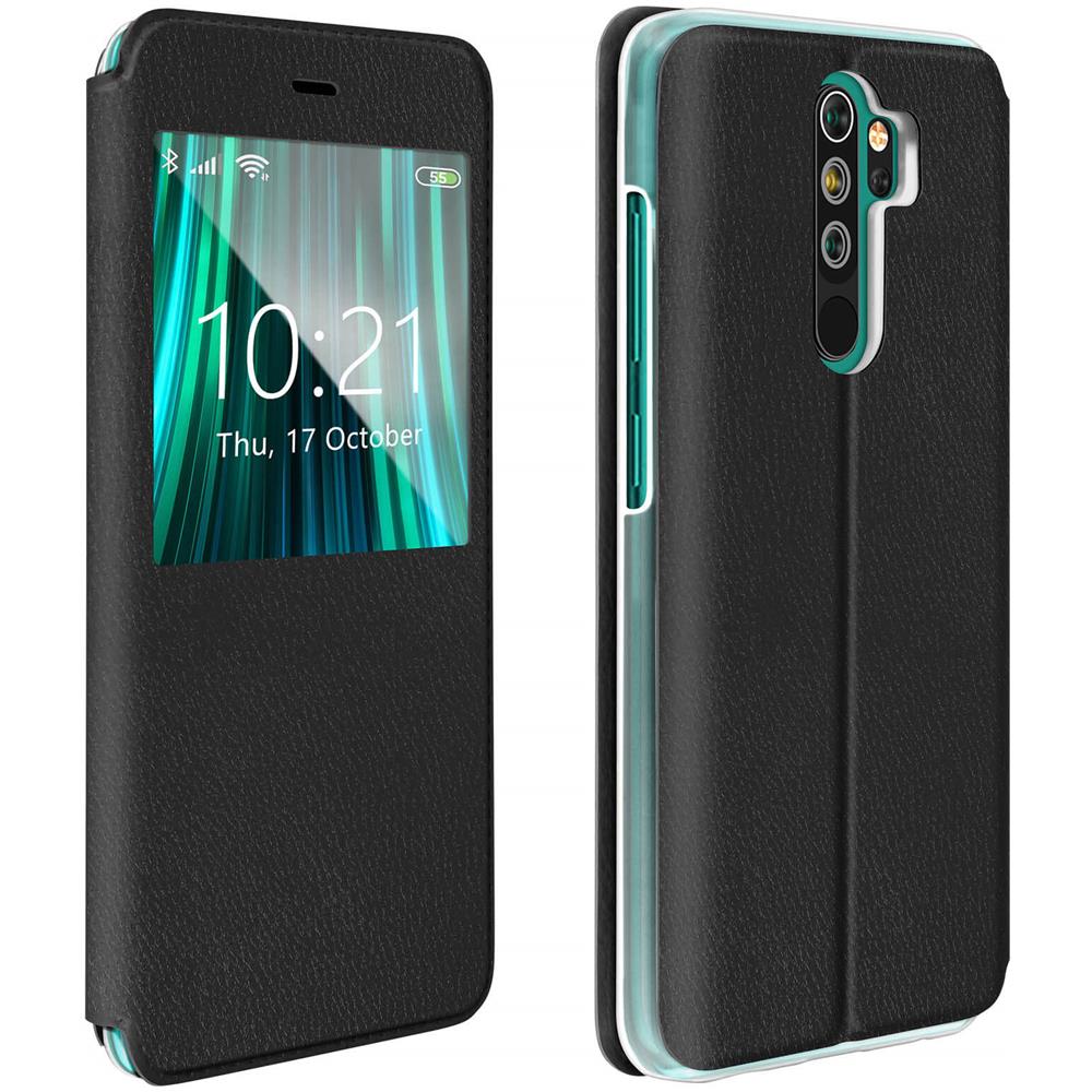 Custodia Xiaomi Redmi Note 8 Pro Sportellino Finestra Funzione Supporto Nero - Foto 1