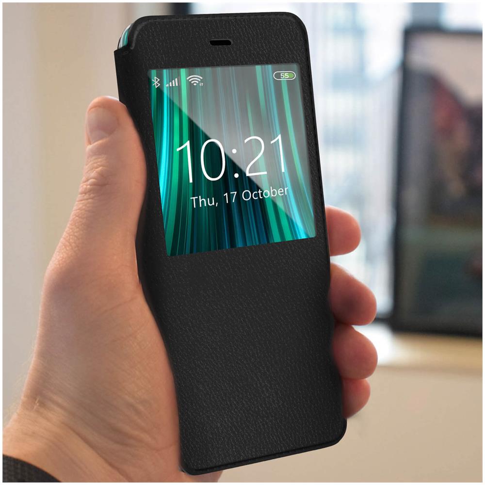 Custodia Xiaomi Redmi Note 8 Pro Sportellino Finestra Funzione Supporto Nero - Foto 5