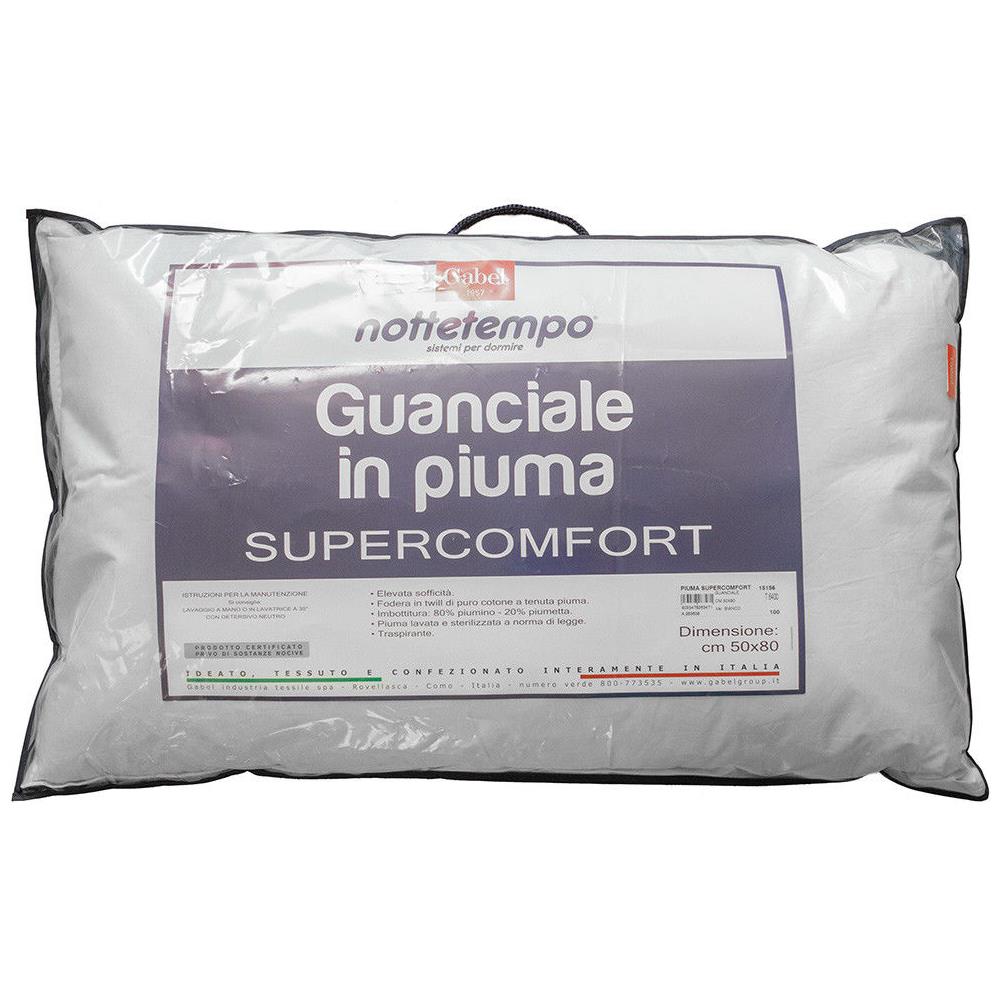 Guanciale In Piuma D'oca Supercomfort 50x80 Cm R152 - Foto 1