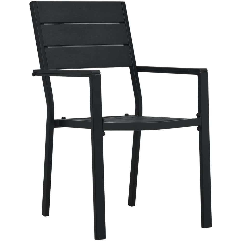FAMIROSA Sedie da Giardino 2 pz Bianche in HDPE Aspetto Legno 