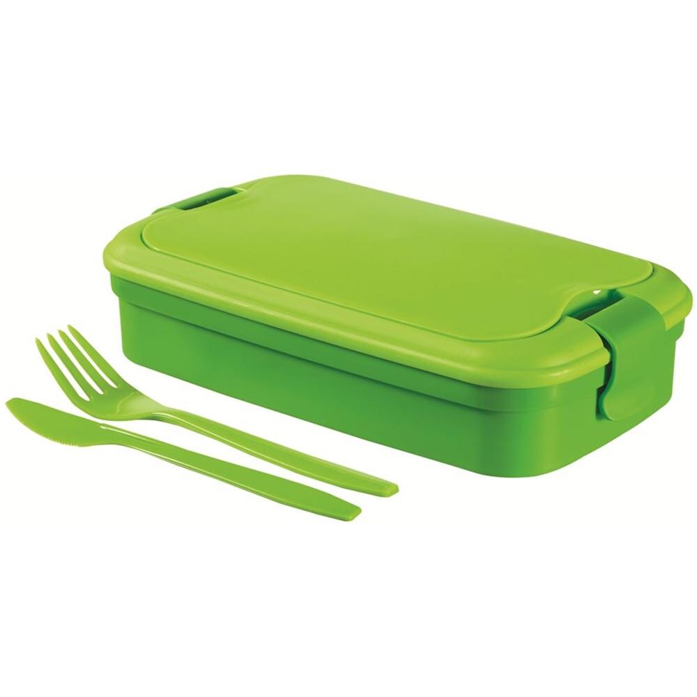 Scatola Con Coltello E Forchetta Verde Curver Lunch & Go - Foto 1