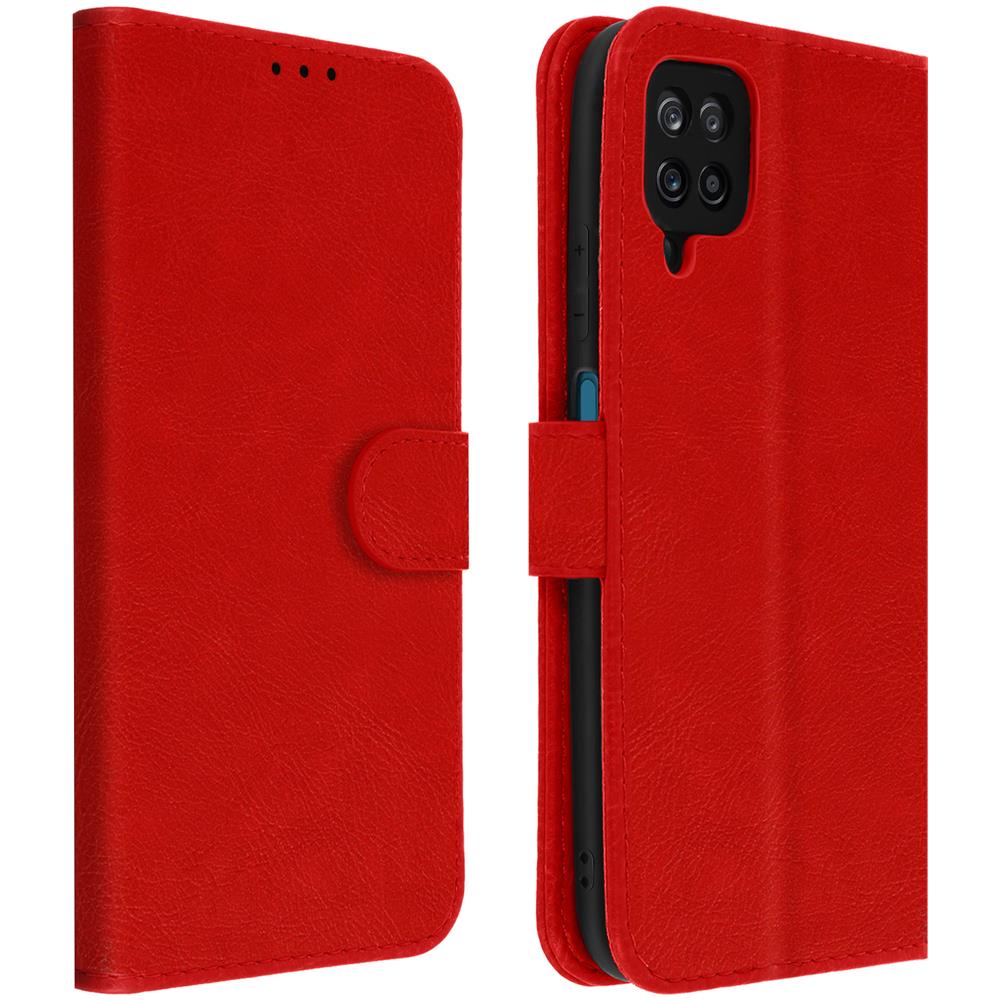 Custodia Samsung Galaxy A12 Portadocumenti Funzione Supporto Rosso - Foto 1
