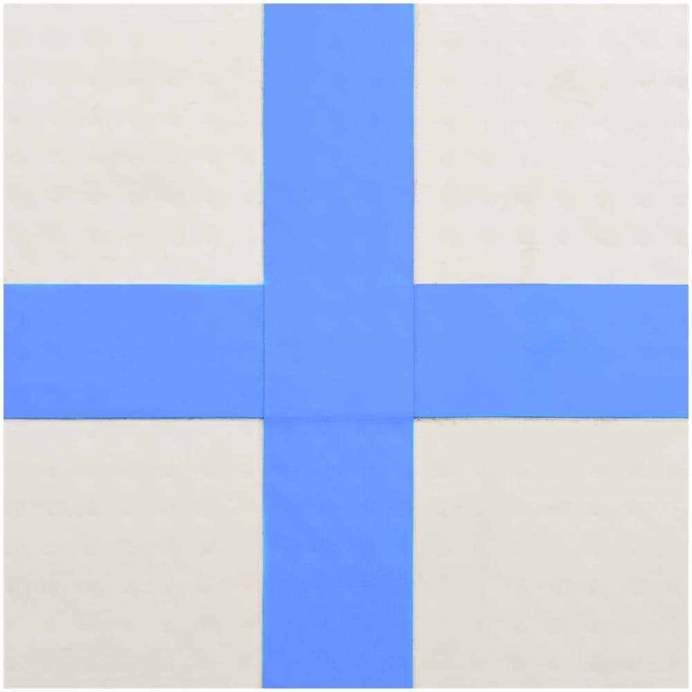 Tappetino Ginnastica Gonfiabile con Pompa 200x200x10 cm PVC Blu - Foto 3