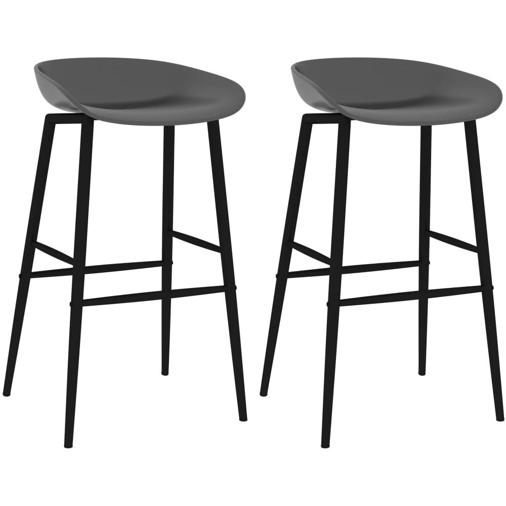 Sedie da Bar 2 pz Grigie - Foto 1