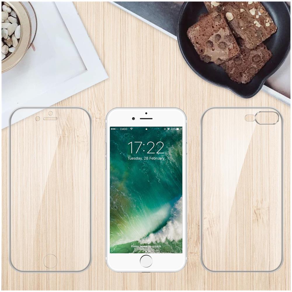 Cadorabo Custodia Compatibile Con Apple Iphone 8 Plus / 7 Plus In Transparente - 360° Full Body Copertura Protettiva - Protezione Anteriore E Posteriore, Protezione A Tutto Tondo Con Protezione Del Display - Foto 6