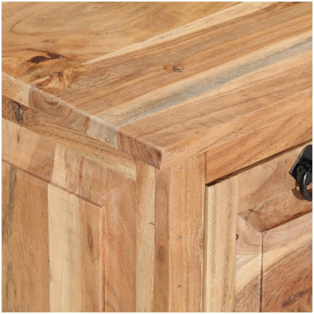 Panca con Scarpiera 85x40x45 cm in Legno Massello di Acacia - Foto 2