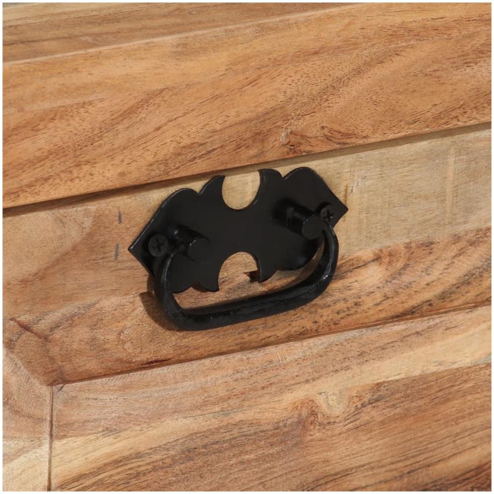 Panca con Scarpiera 85x40x45 cm in Legno Massello di Acacia - Foto 3
