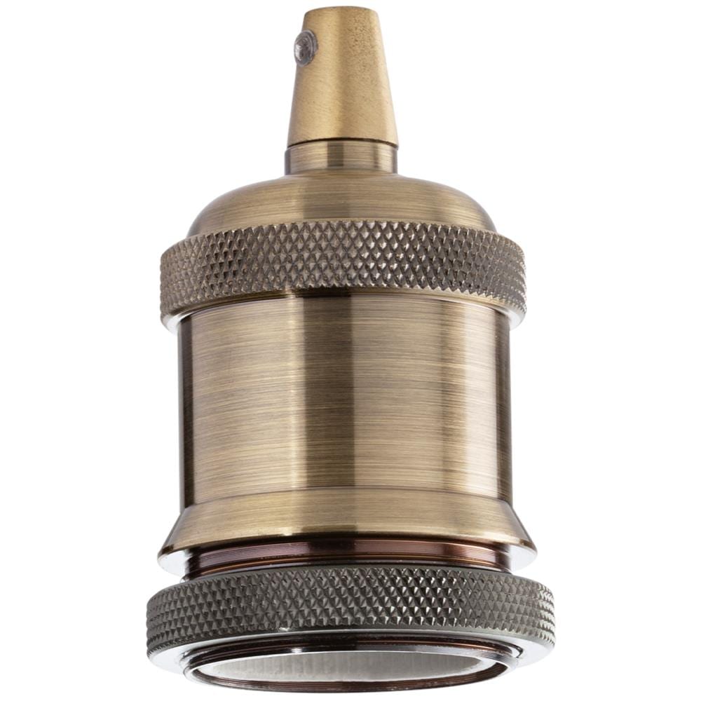 Portalampada E27 Ghiera Ottone Brunito Lampada - 249216 - Foto 1